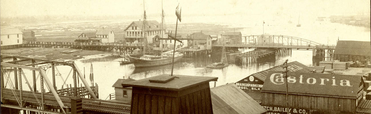 View of Norwalk Harbor, late 19th c.