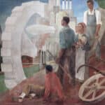 Transition of Negro from Agriculture to Industry, 1937 | Vertis C. Hayes, 1911-2001 | Mural, oil on canvas | Harlem Hospital Center, New York, NY