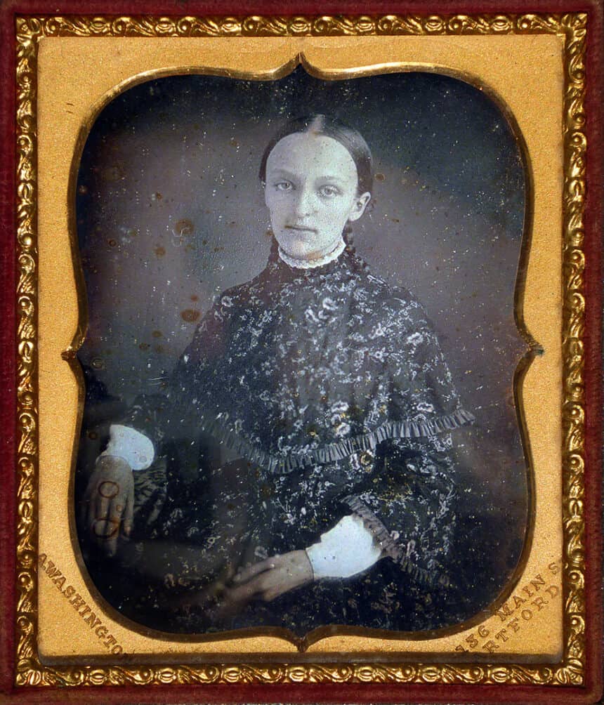 Mary Augusta Hill | Daguerreotype | Augustus Washington (1820/1821-1875), Hartford, CT | Norwalk Public Library History Room C.P. PH-4838