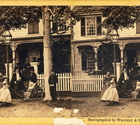 Belden Place Near Library, c. 1865 | Albumen Print | Whitney & Beckwith, Photographer | 84.XC.979.9020 | Getty Museum