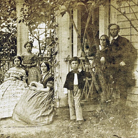 E.T. Whitney and family, 1861 | Albumen Print | E. T. Whitney, Norwalk | Norwalk Public Library History Room