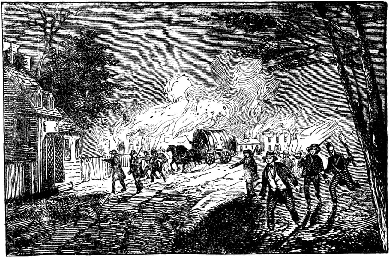Burning of New London, Connecticut, by Arnold | The Centennial History of the United States | James D. McCabe, author | The National Publishing Company, 1874