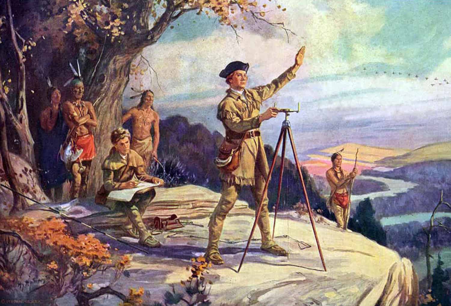 George Washington, surveyor | Henry Hintermeister, 1948 | Published by Osborne Company