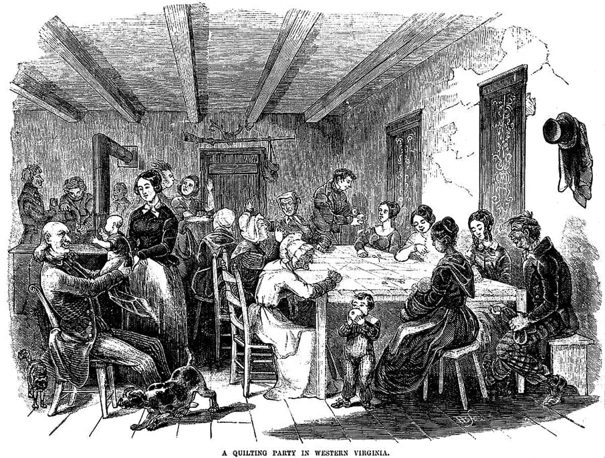 A (19th Century) Quilting Party in Western Virginia