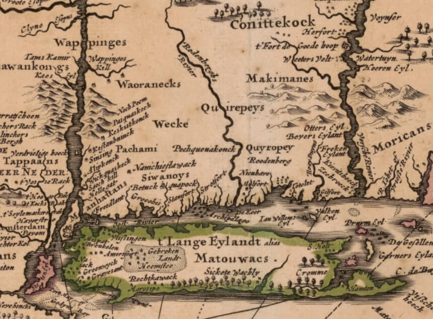 Map of New Netherlands | Justus Danckerts, Amsterdam, ca. 1684