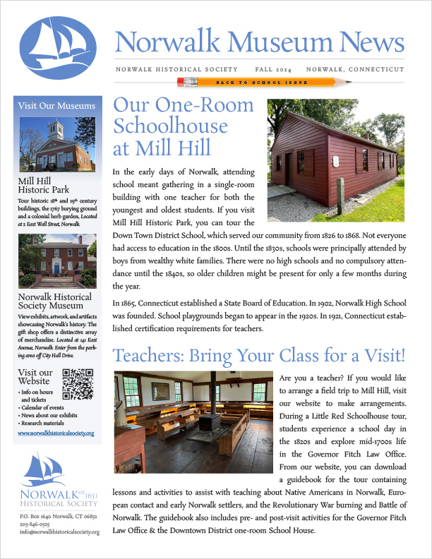 Norwalk Historical Society Fall 2024 Newsletter